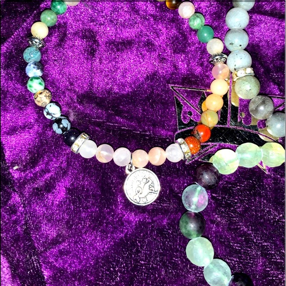 New Handmade Capricorn Zodiac Healing Stack Natural Stone Bracelet Set(Set of 3) - Picture 3 of 16